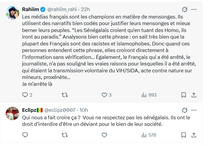 Capture d'écran du reportage controversé
