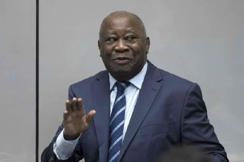 Laurent Gbagbo lors d'un rassemblement politique