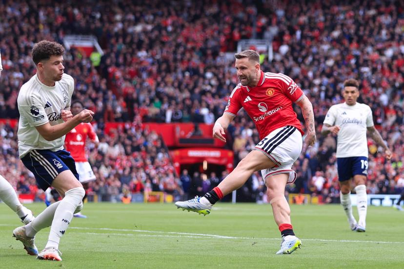 Luke Shaw marque d'une superbe demi-volée pour Manchester United lors du match contre Nottingham Forest