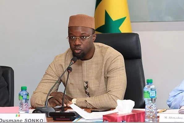 Ousmane Sonko lors d’un Conseil des ministres