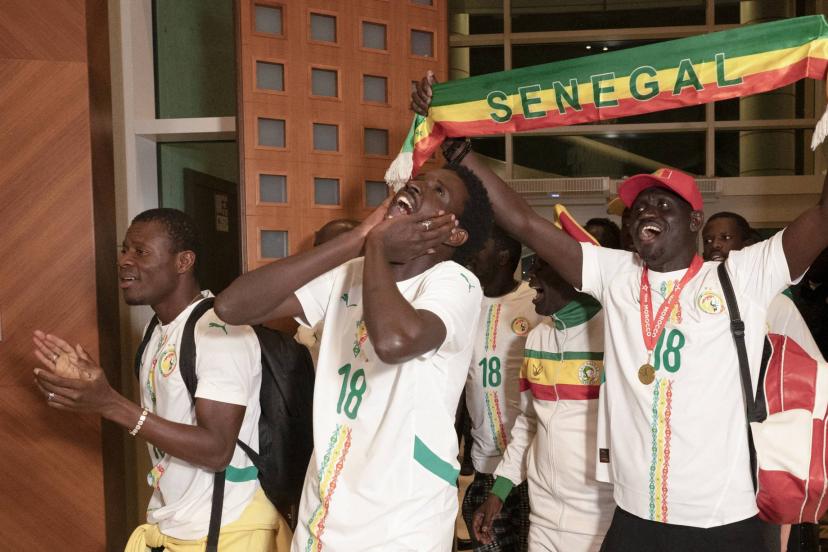 Les supporters sénégalais accueillis à l'aéroport international de Ndiass au petit matin