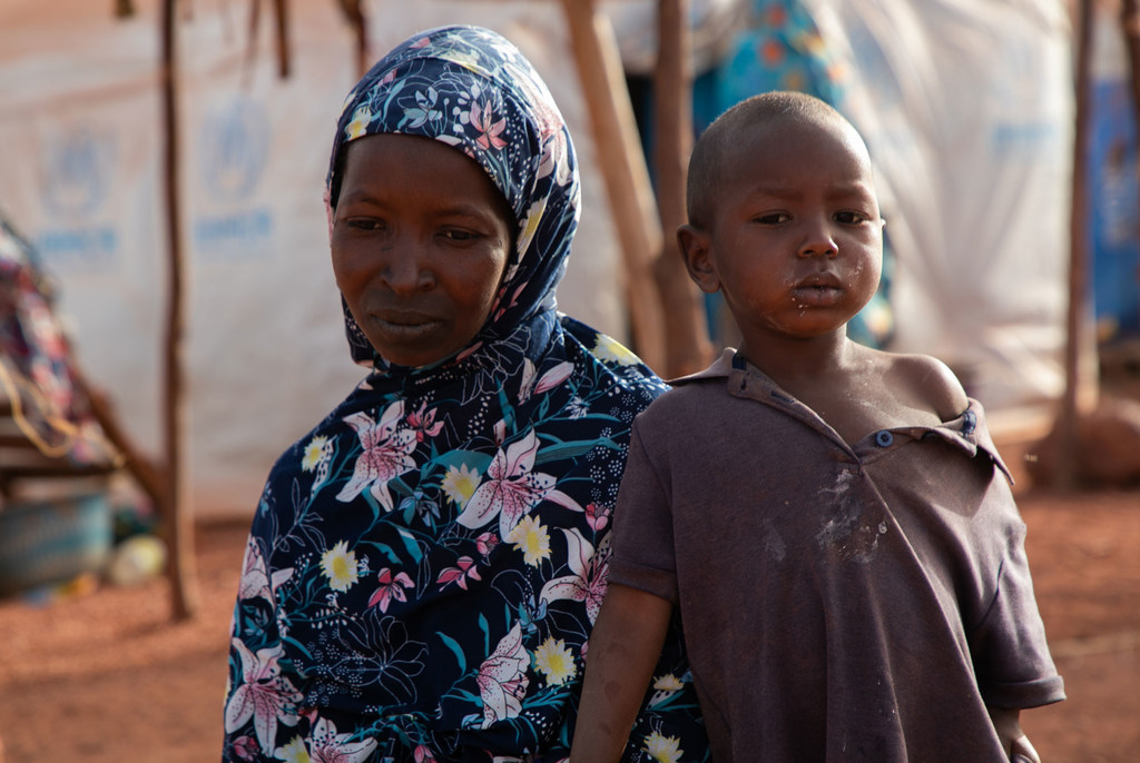 Dicko, mère déplacée sur le site de Sokoura au Mali