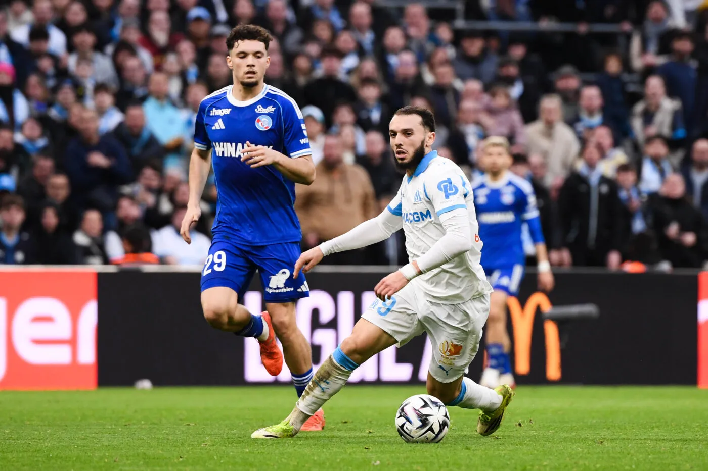 affiche du premier match de ligue 1 entre marseille et strasbourg