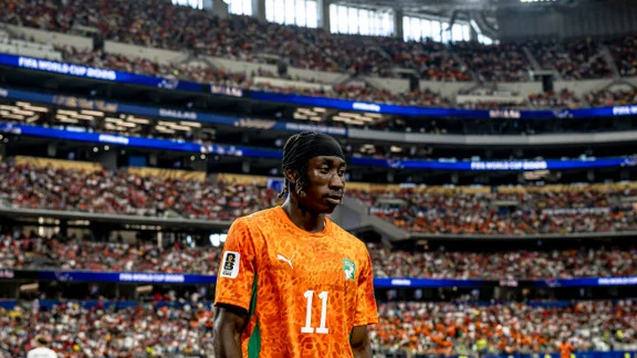 Yan Diomandé en action lors de la Coupe du monde 2026