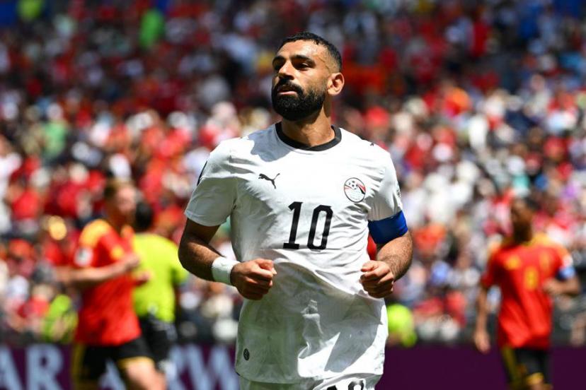 Mohamed Salah, star égyptienne, célébrant avec l'équipe nationale