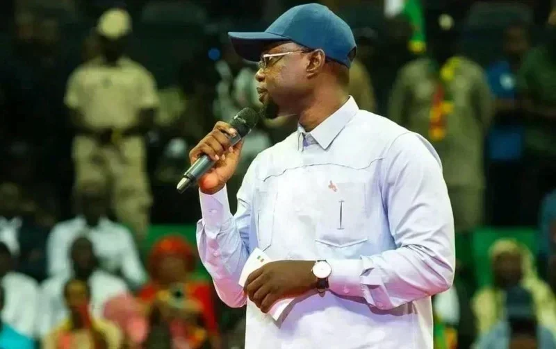 Ousmane Sonko lors d'un meeting politique Ousmane Sonko lors d'un meeting politique