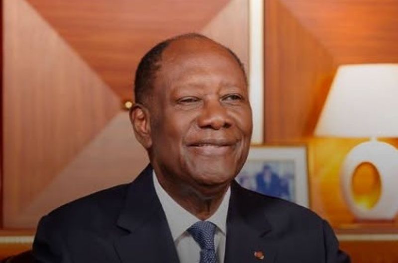 Alassane Dramane Ouattara s'exprimant à Abidjan