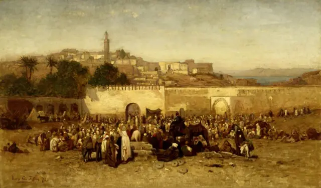 Marché de la ville de Tanger au XIXe siècle.